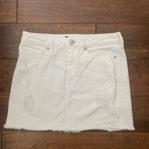 Aeropostale white jean skirt